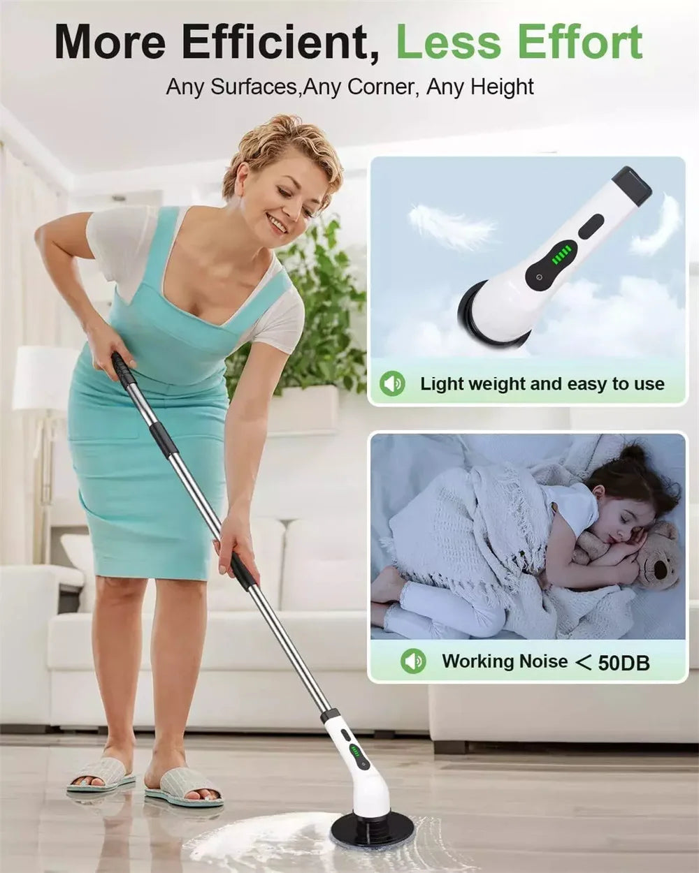 9-in-1 Electric Spin Scrubber – Cordless Handheld Cleaning Brush
