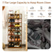 Extra Wide Wooden Vertical Shoe Rack with 7 Shelves
