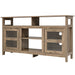 Living Room Console Table for Tvs with Wooden Fireplace and 2 Cabinets