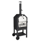 Outdoor Wood-Fired Pizza Oven – Portable Garden Pizza Maker with Stone, Peel & Grill Rack