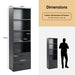 6-Tier Modern Wooden Bookshelf with 4 Open Shelves and 2 Drawers