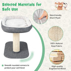 2-Tier Cat Tree with Sleeping Perch Sisal Scratching Plate and Ball