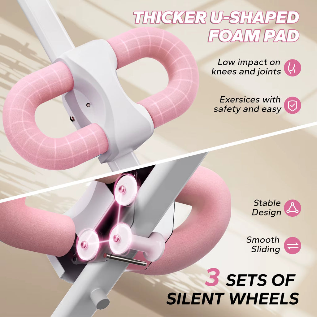 Ab Machine – Adjustable Ab Trainer, Foldable Abdominal Exercise Equipment