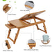 Bamboo Bed Laptop Desk – Adjustable Foldable Lap Desk with Drawer, Cup Holder & Ventilation