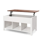 Rising Center Table with Lift Top Hidden Compartment