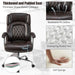 Leather Office Chair with Rocking Mode and Armrests