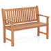 Solid Wood Garden Bench – Outdoor Seating with Curved Armrests & Backrest