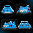 SEDOL Licensed Angry Birds 12V Kids Bumper Car with Dual Joysticks 360° Spin Waltz Car Parental Remote Control and Integrated USB Multimedia System