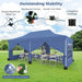 Pop-Up Canopy Gazebo Tent with 6 Removable Sidewalls & Carry Bag