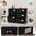 5 Drawers Dresser Chest of Drawers with Wooden Top and Metal Frame