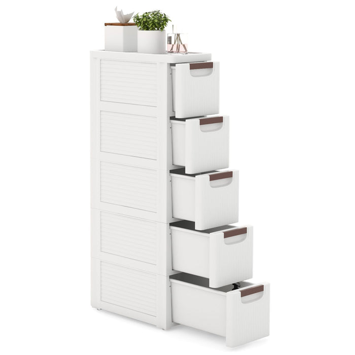3/4/5-Drawer Narrow Storage Cabinet for Small Space