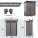 All-Weather Outdoor Storage Shed – Waterproof Garden Utility Cabinet with Sloping Roof