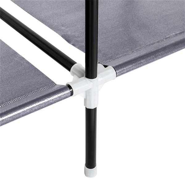 67" Portable Clothes Wardrobe – 12-Shelf Fabric Closet Organiser (Grey)