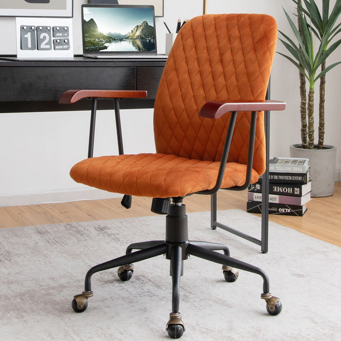 Adjustable Velvet Rocking Leisure Chair with Padded Seat