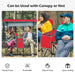 Double Folding Camping Chair with Canopy and Armrests