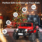 SEDOL 2-Seater 12V Electric Kids Ride-On Truck with Dual Storage Compartments Parental Remote Control High-Capacity 7Ah Battery and All-Terrain Spring Suspension – 50kg Limit