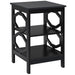 3-Tier Bedside Table with Storage Shelves for Living Room Bedroom