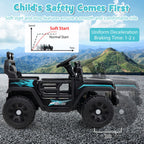 SEDOL 12V Electric Ride-On Truck for Kids with Parental Remote Control Dual 25W Motors All-Terrain Shock Absorbers LED Headlights and Soft-Start Safety System