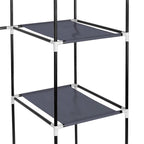 69" Portable Clothes Wardrobe – Non-Woven Fabric Closet Organiser (Grey)
