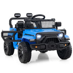 SEDOL 12V Electric Ride-On Truck for Kids with Parental Remote Control Dual 25W Motors All-Terrain Shock Absorbers LED Headlights and Soft-Start Safety System
