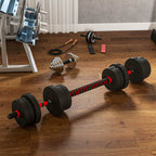 SEDOL 20kg Adjustable Dumbbells Set 2 in 1 Barbell Weights for Home Gym Lifting Training Strength Building Equipment Bodybuilding Workout for Men Women