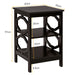 3-Tier Bedside Table with Storage Shelves for Living Room Bedroom