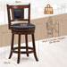 65/74 Cm Swivel Bar Stool Set of 2 with Curved Backrest