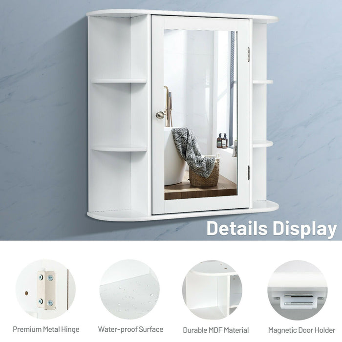 3-Tier Mirrored Wall Mounted Bathroom Cabinet