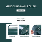 63 L Heavy-Duty Lawn Roller – Steel Garden Grass Roller with U‑Handle & Drain Plug