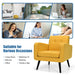 Mid-Century Modern Upholstered Accent Chair with Rubber Wood Legs