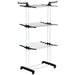 Foldable Clothes Drying Rack – 3-Tier Steel Garment Dryer with Wheels