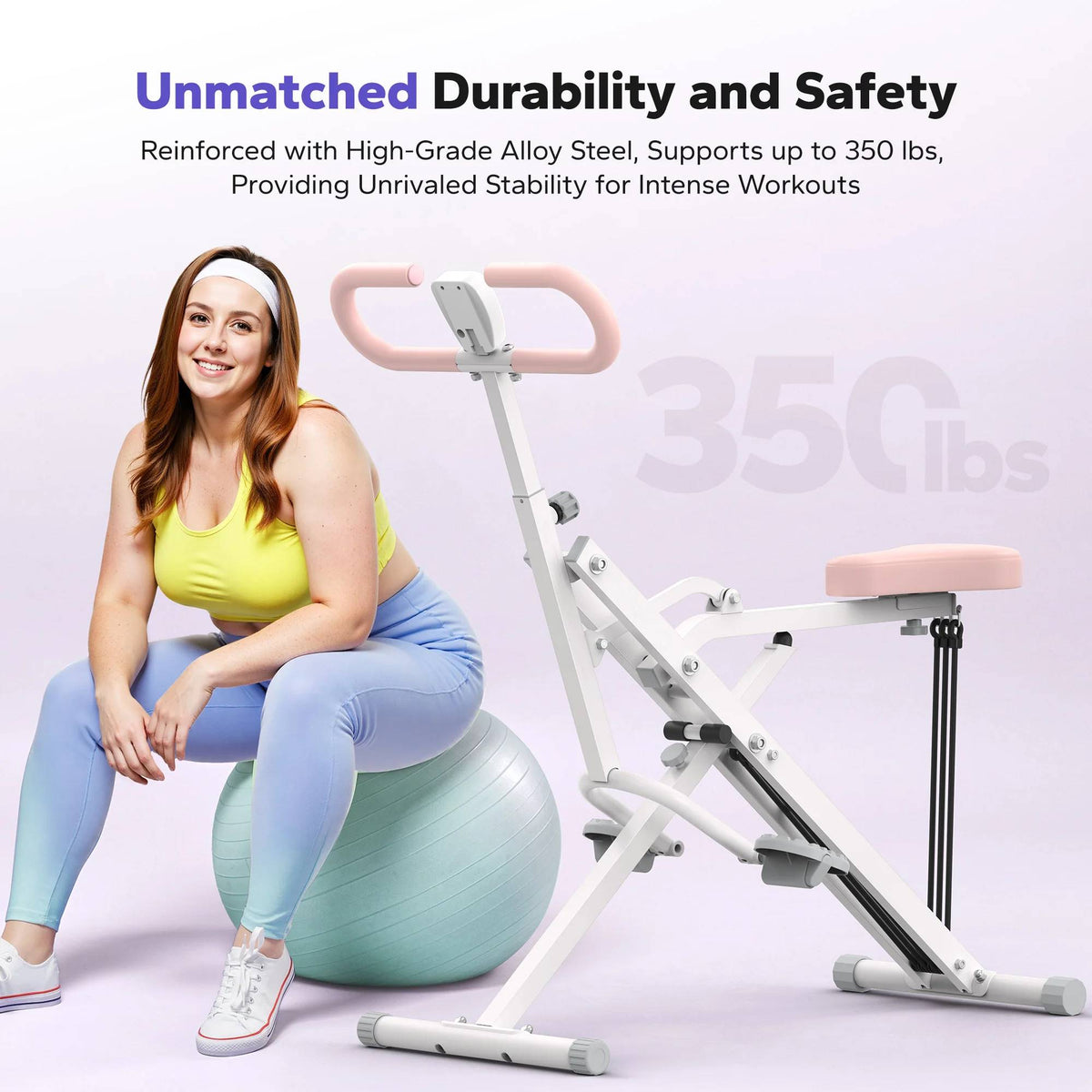 Squat Rowing Machine – 2-in-1 Foldable Exercise Equipment, Glute Trainer & Leg Workout Machine