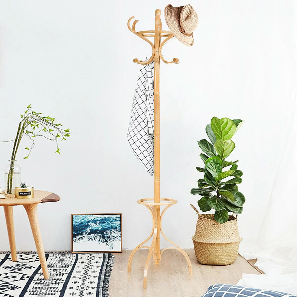 Wooden Coat and Hat Stand