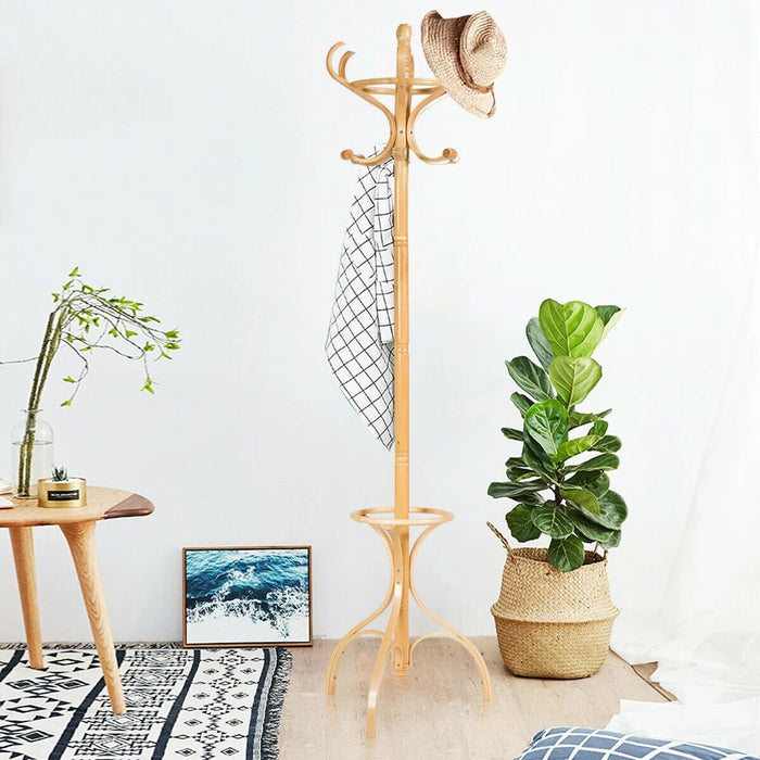 Wooden Coat and Hat Stand