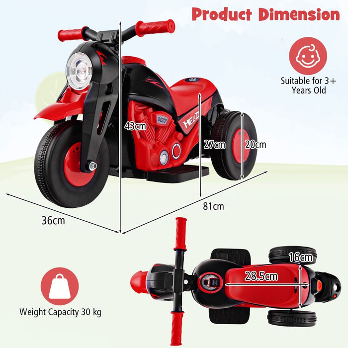 6V Kids Electric Motorcycle – Bubble Maker, Music & LED Headlights