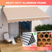 10x8ft Retractable Awning with Crank Handle