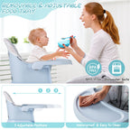 SEDOL 6-in-1 Ultimate Baby-to-Toddler High Chair & Activity Station with Building Block Tabletop Parental Booster Seat and Waterproof PU Leather Cushion – 25kg Capacity