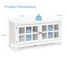 Modern Wooden TV Stand with Tempered Glass Doors for Tvs up to 50''