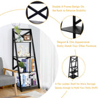 4 Tier Wooden Ladder Shelving Unit