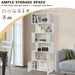Industrial S-Shaped 5-Tier Bookcase with Cabinet