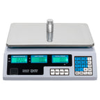30–40kg  Digital Price Computing Scale – Vegetable & Retail Weighing Scale with Backlit LCD Display, 5g Precision & UK Plug – Silver & White