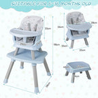 SEDOL 6-in-1 Ultimate Baby-to-Toddler High Chair & Activity Station with Building Block Tabletop Parental Booster Seat and Waterproof PU Leather Cushion – 25kg Capacity