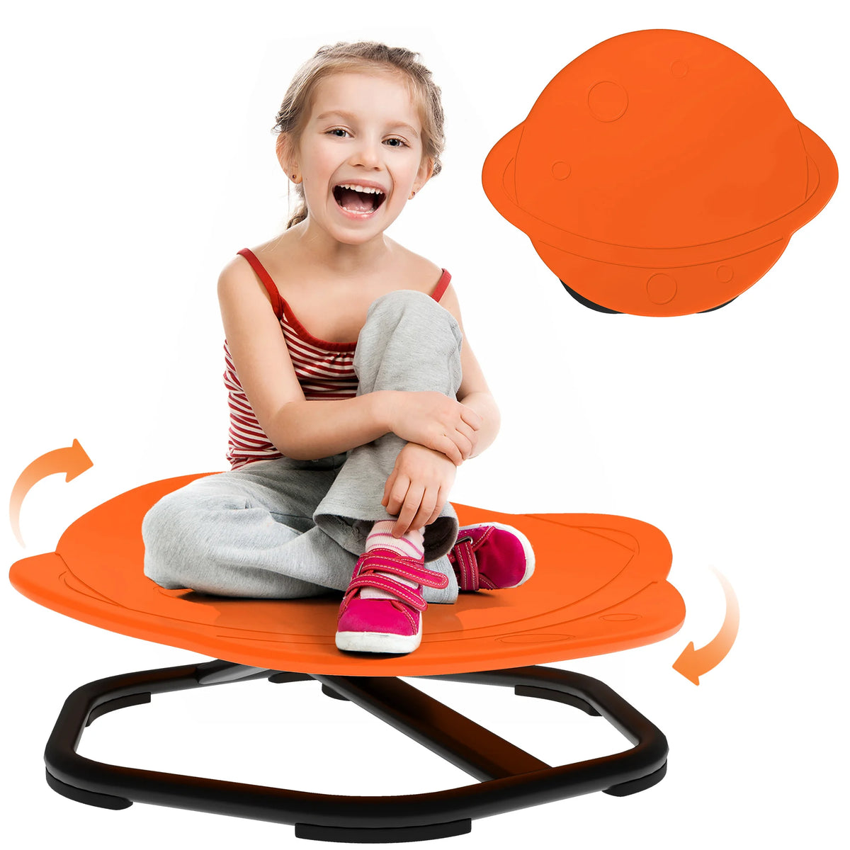 SEDOL Planet-Shaped Kids Swivel Chair – 360° Sensory Spinning Seat with Non-Slip Base, Steel Frame & Fun Design for Ages 3-6