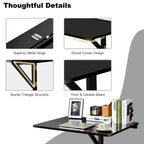 80 X 60 Cm Wall Mounted Folding Table Drop-Leaf Floating Writing Desk