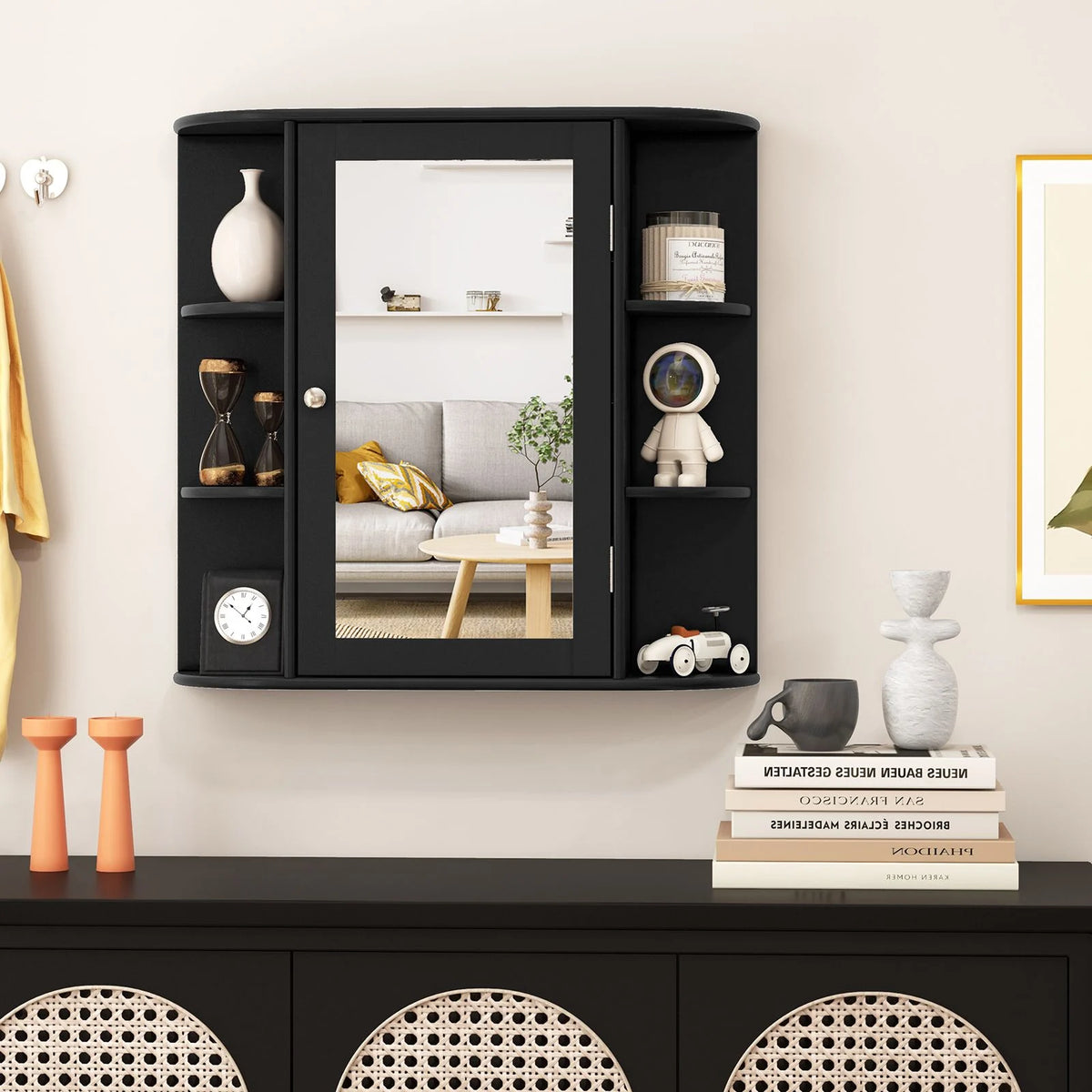 3-Tier Mirrored Wall Mounted Bathroom Cabinet