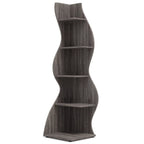 SEDOL Corner Shelf 5-Tier Modern Wall Bookshelf Stylish Tall Corner Storage Rack Small White Bookcase Plant Stand for Living Room Bedroom Office Space Saving