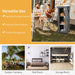 3-Tier Folding Camping Storage Cabinet with Side Pockets and Carry Bag