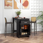 Counter Height Table with Storage Rectangular Pub Dining Table