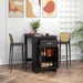 Counter Height Table with Storage Rectangular Pub Dining Table