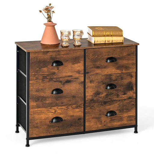 Dresser with 6 Foldable Fabric Drawers Living Room Bedroom